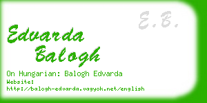 edvarda balogh business card